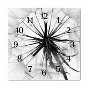 tulup.si Steklena kvadratna ura Dandelion 30x30 cm
