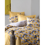 COTTON BOX Set posteljine Minimal Elon, Double, 240x260 cm, Žuto-sivi