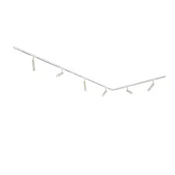 Sodoben tirni sistem razsvetljave s 6 reflektorji bež in beli 1-fazni - Slimline Uzzy