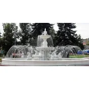 Casa Padrino baroque garden decorative fountain horses gray A� 686 x H. 340 cm - Made in Italy