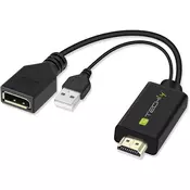 Techly ICOC HDMI-DP12A USB napajan HDMI na DisplayPort adapter 4K*30Hz M/F