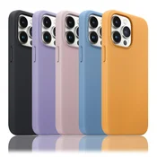 Maska za iPhone 13 Pro Max Beautiful Shine Leather svetlo narandžasto
