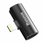 Baseus Audio Converter L46 adapter s Lightning na 2x Lightning prikljucak (ženski) crni (CAL46-01) - 12 mjeseci - Baseus