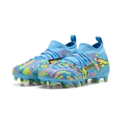 PUMA FUTURE 9 MATCH ADVANCED LEVEL FG/AG Football Boots Youth, Age, White/Blue Glimmer/Pink Glimmer, 31