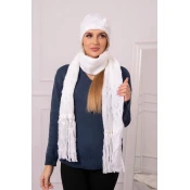 Kesi Womens set with a shawl Dorota K366 white