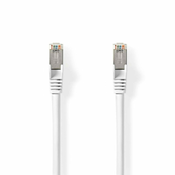 Nedis Omrežni kabel Cat 8.1 | S/FTP | RJ45 moški | RJ45 moški | 2,00 m | Okrogla | LSZH | Bela | Oznaka