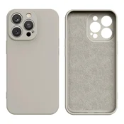 Silikonska ovitek Hurtel za iPhone 14 Plus, bež