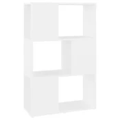 Vidaxl Knjižna omara za razdelitev prostora bela 60x24x94 cm