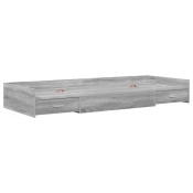 Krevetna konstrukcija Siva Sonoma 75 x 190 cm Konstruirano drvo