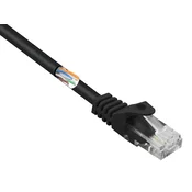Renkforce Renkforce RF-5047432 RJ45 omrežni kabel\, Patch kabel CAT 5e U/UTP 2.00 m črna z zaščitnim zapornim zatičem 1 kos, (20418668)