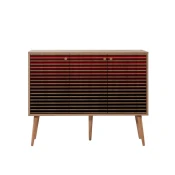 Hanah Home Mega 221 Komoda, Braon-Bordo