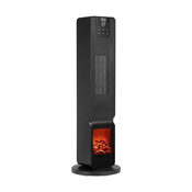TEESA Grelec keramični stoječ PTC TEESA 8062 z upravljalcem , imitacija kamina, 2000W, črne barve, (21779449)