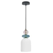 Luster na sajli TROPEA 1xE27/15W/230V crna/dimljeno-ljubicasta/plava/bela