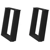 Noge za klub stolic U-oblik 2 kom Crne 28 x (42-43) cm Celik