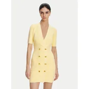Elisabetta Franchi Pletena obleka AM-66S-51E2 Rumena Regular Fit