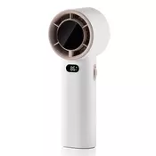 Ventilator Techsuit K38 prenosni, nastavljiv, digitalni prikazovalnik, 4000mAh - bel