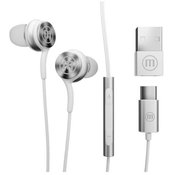 Slušalice s mikrofonom Maxell - XC1 USB-C, bijele