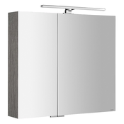 SAPHO Eleganten Kopalniški LED Zrcalni Omara 80x70x16cm Dub Stříbrný