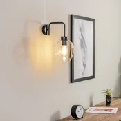 EMIBIG LIGHTING Stenna svetilka Lukka, enogorna, črna/prozorna - Dnevna soba/jedilnica - Sodobni - črn, prozoren - Kovina