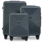 Wings set od 3 kofera PC ECO Jackdaw, tamnozelene boje