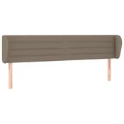 Vidaxl Vzglavje z ušesi taupe 163x23x78/88 cm blago