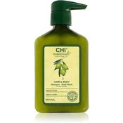 CHI Naturals with Olive Oil Hair & Body Shampoo Šampon za lase in telo 340 ml