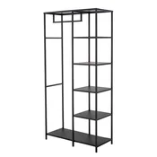 Črno kovinsko stojalo za oblačila 90x183x40 cm Valde – Bloomingville