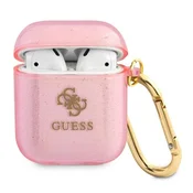 Guess Ovitek Guess Glitter Collection za AirPods 1/2, roza