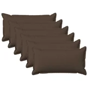 vidaXL Prevleka za blazino 6 pcs HOUTEN Taupe 40 x 80 cm Lažni lanu