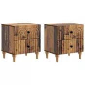 vidaXL vidaXL Nočna omarica 2 pcs Star les 43 x 34,5 x 48 cm Inženirski les, (5000209528)