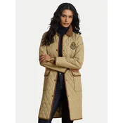 LAUREN RALPH LAUREN Prehodna jakna Crested 3/4 Quilt 297P18059002 Bež Regular Fit