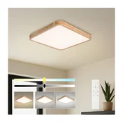 Brilagi - LED prigušiva svetiljka WOODLINE SQUARE LED/80W/230V hrast 60x60 cm + daljinski upravljac