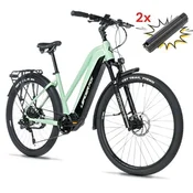 Leader Fox Električno Kolo Treking 28 Barnet Lady, Zeleno, 720Wh, Bafang M510