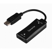 Gembird gembird a-hdmif30-dpm-01 aktivni 4k 30hz hdmi ženski do displayport moški adapterski kabel, 0,15 m, črn