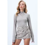 Trend Alacati Stili Ženska bluza Alc-X14397, Svetlosiva