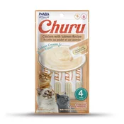 Inaba Churu Pyré cat piščanec z lososom 4 x 14 g