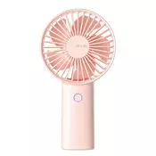 Premium mini ročni ventilator JisuLife Life3 10W, 3 hitrosti, 4000mAh - roza