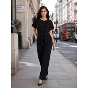 BIBI SAKALIEVA Kombinezon Black Wide-Leg Jumpsuit črna