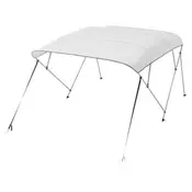 VEVOR Bimini streha za čoln 4 loki 244x200x137 cm svetlo siva