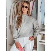 Bluza damska oversize z naszywkš LOVASON szara Dstreet