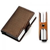 MINI WALLET Izmael Double ME-25396 - Tamno Smeda KP25396