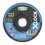 Brusilna plošča TYROLIT X-LOCK jeklo/niro Premium*** 125x7 mm 2v1 oblika 27