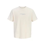 JACK & JONES Majica  bež / modra / bela