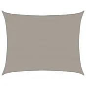 Vidaxl Senčno jadro 160 g/m2 pravokotno svetlo sivo 6x8 m HDPE