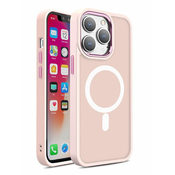 Hibridni MagSafe ovitek za iPhone 15 Plus, Pink