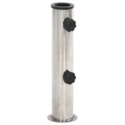 shumee vidaXL Podstavek za senčnik za drogove O38/48 mm srebrn jeklen