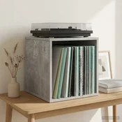 vidaXL Škatla za vinilne albume Betonsko siva 37 x 36,5 x 38 cm
