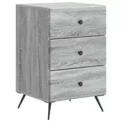 vidaXL Nočna omarica Siva Sonoma 43 x 41 x 66,5 cm Inženirski les