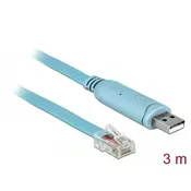 Delock Adapter USB 2.0 Type-A moški > 1 x Serial RS-232 RJ45 moški 3,0 m modra