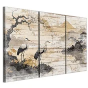 shumee Slika na italijanskem platnu 90 x 60 cm triptih - eklektični slog - živali Slika na italijanskem platnu 120 x 80 cm triptih - eklektični slog - živali